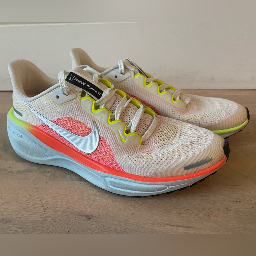 Nike Air Zoom Pegasus 41 GS Running shoes Youth 4.5Y Summit White Bright Crimson